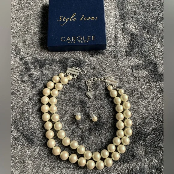 carolee doble pearl necklace and Pearls bonus
